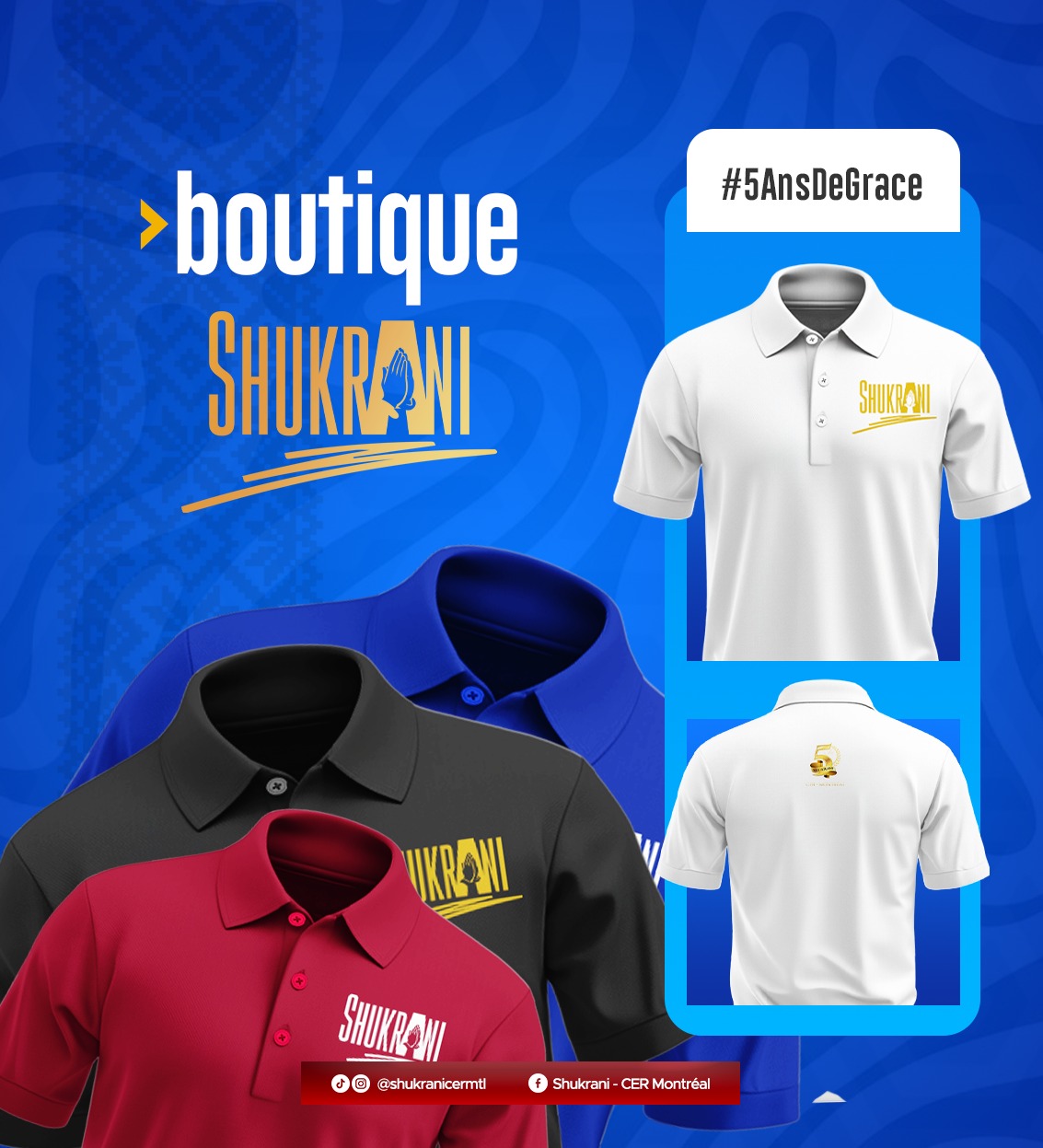 T-shirt Shukrani avec col